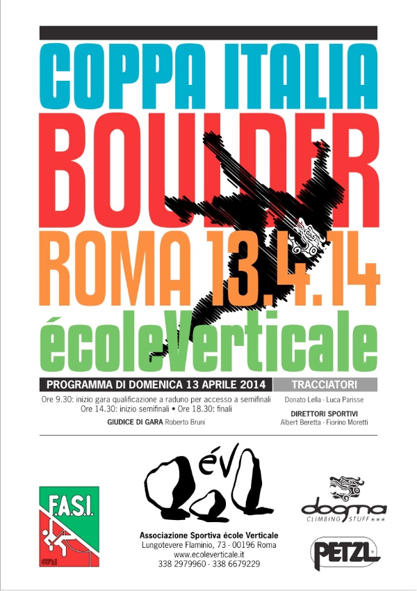 Coppa Italia Boulder 2014 - Roma - locandina