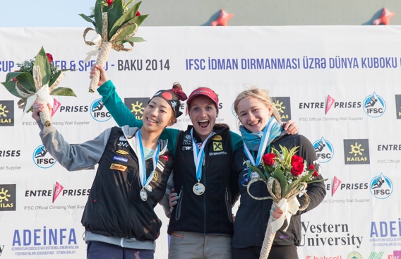 IFSC Climbing World Cup Baku 2014 - podio femminile boulder