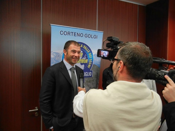 Antonio Rossi alla conferenza stampa della "Sentiero 4 Luglio SkyMarathon 2014"