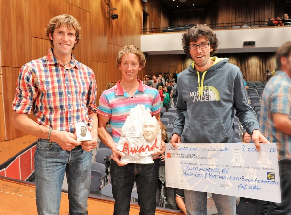 Karl Unterkircher Award 2014 - I vincitori. Fonte: Val Gardena
