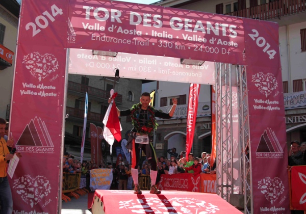 Franco Collé, primo classificato al Tor des Géants® 2014. Fonte: www.tordesgeants.it