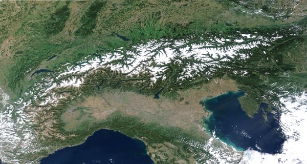 Macroregione alpina. Fonte: Uncem