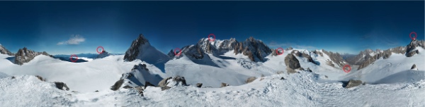 Panoramica del Monte Bianco. Foto: Filippo Blengini. Clicca sulla foto per vedere l'immagine nel dettaglio