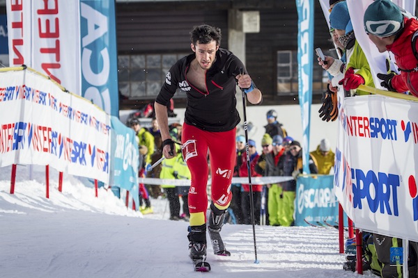 Coppa del Mondo di Scialpinismo 2016, Les Marécottes. Vertical Race: Kilian Jornet Bugada. Fonte: ISMF