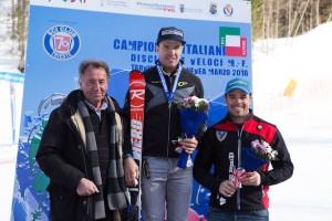 Campionati Italiani Assoluti Sci 2016. Sella Nevea: podio maschile. Foto: Marco Colombin
