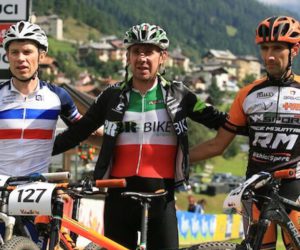 Campionati del Mondo UCI Masters 2016 Val di Sole: Frederic Frech, Oscar Lazzaroni, Massimo Folcarelli. Fonte: press evento