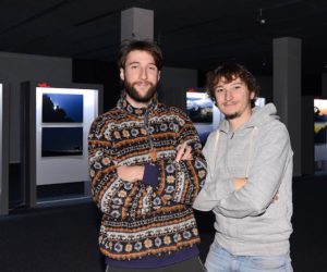Luca Giordano e Alberto Olivero, all'apertura della mostra "Vita sulle Alpi"