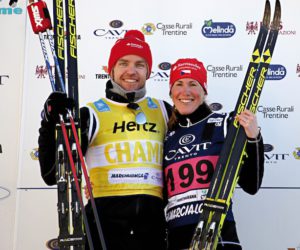 Marcialonga 2017: i vincitori, Tord Asle Gjordalen (NOR) e Katerina Smutna (CZE). Fonte: press evento