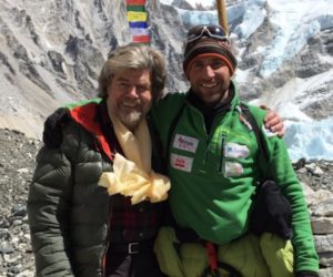 Messner e Txikon al CB dell'Everest. Foto: A. Txikon