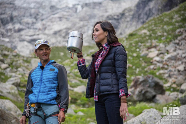 Caterina Balivo e Simone Moro - Fonte: montebianco.rai.it