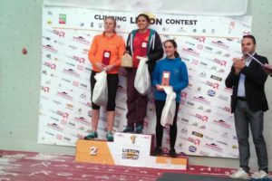 Coppa Italia Speed 2016, 2a tappa: podio femminile. Fonte: Federclimb.it