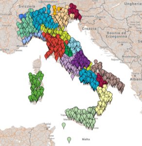 bellezza@governo.it, mappa. Fonte: Uncem