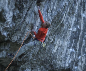 Alex Megos su "Hubble" nel 2014. Foto: Nick Brown