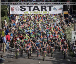 Partenza Val di Fassa Bike. Fonte: press gara