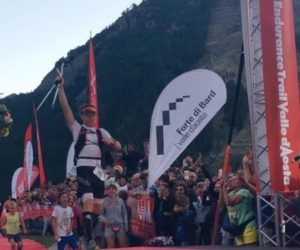 Peter Kienzl al traguardo. Foto: 4K Alpine Endurance Trail VdA