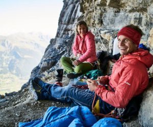 Eiger: Roger Schaeli con Mayan Smith Gobat. Fonte: pagina facebook Schaeli