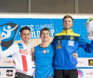 Podio uomini a Xiamen, 2016 - Lead. Fonte: IFSC