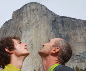 Adam Ondra con suo padre sotto The Noise. Fonte: Instagram Ondra