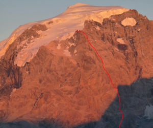 Otles, parete SE: via aperta da Christoph Hainz. Fonte: salewa.it