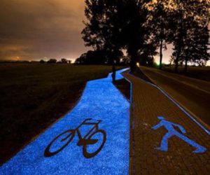 Pista ciclabile luminosa. Fonte: greenstyle.it