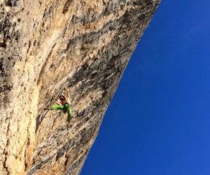 Patxi Usobiaga su "Fish Eye", 8c, Oliana. Foto: @michthek