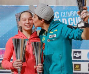Janja Garnbret con il fidanzato Domen Skofic. Fonte: facebook Garnbret