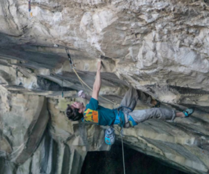 Stefano Ghisolfi su "Ultimatum" (9a+), Arco. Fonte: Instagram Ghisolfi