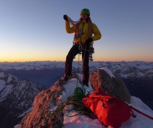 Pizzo Badile: Ines Papert, prima ripetizione di Nordest Supercombo. Fonte: facebook page Papert