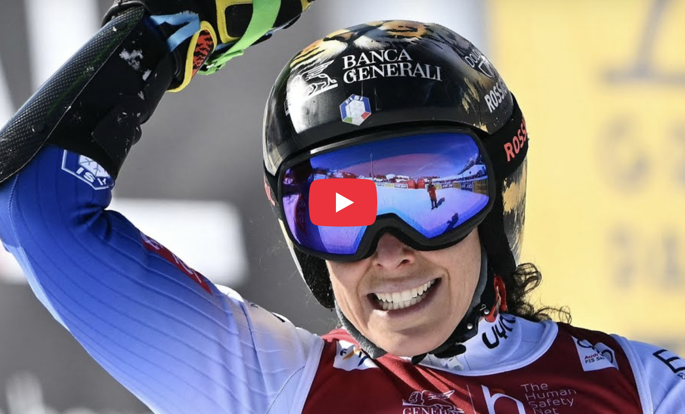Federica Brignone prima nello slalom gigante al Sestriere