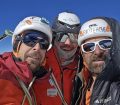 Arnold, Gietl e Huber sulla cima est dello Jirishanca