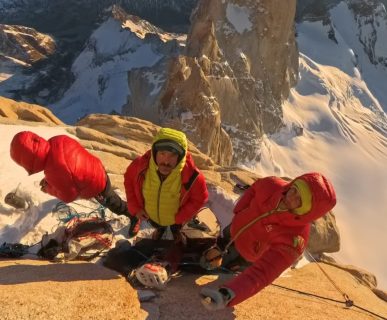 Matteo Della Bordella, Tommaso Lamantia e Marco Majori sulla via Casarotto - Fonte: Matteo Della Bordella