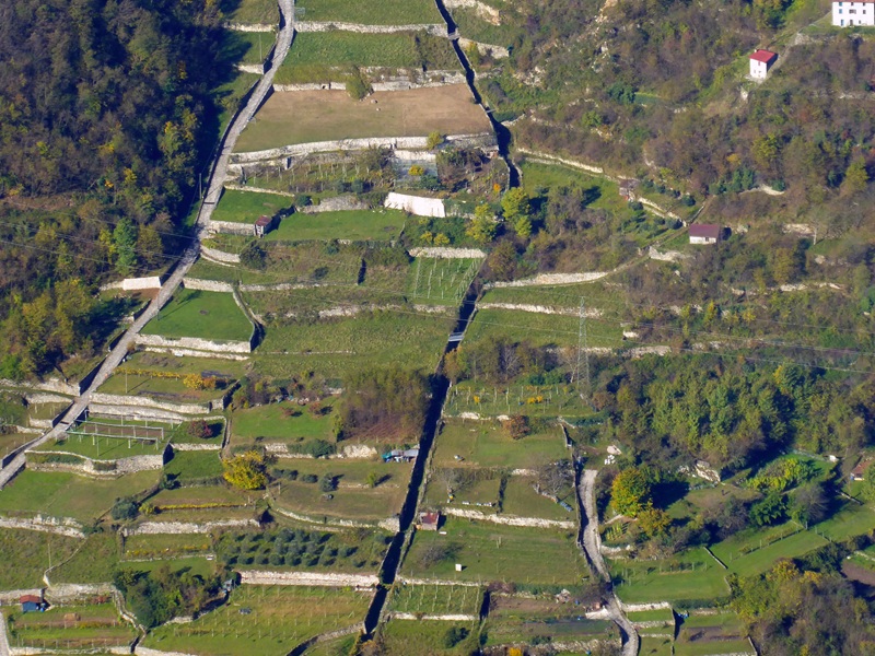 Terrazzameti e muretti a secco a Valstagna