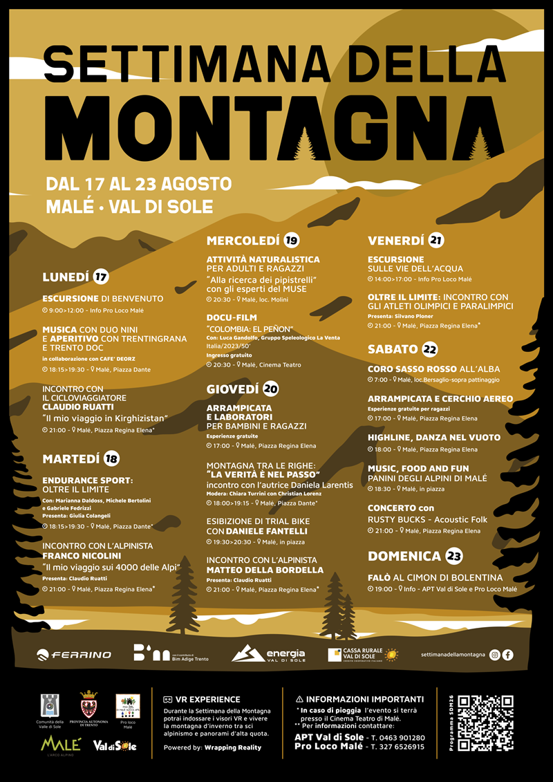 programma settimana della montagna 2026